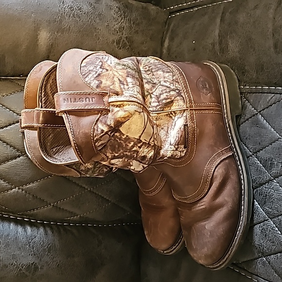 Justin Realtree camo shaft round toe boot - Picture 2 of 5